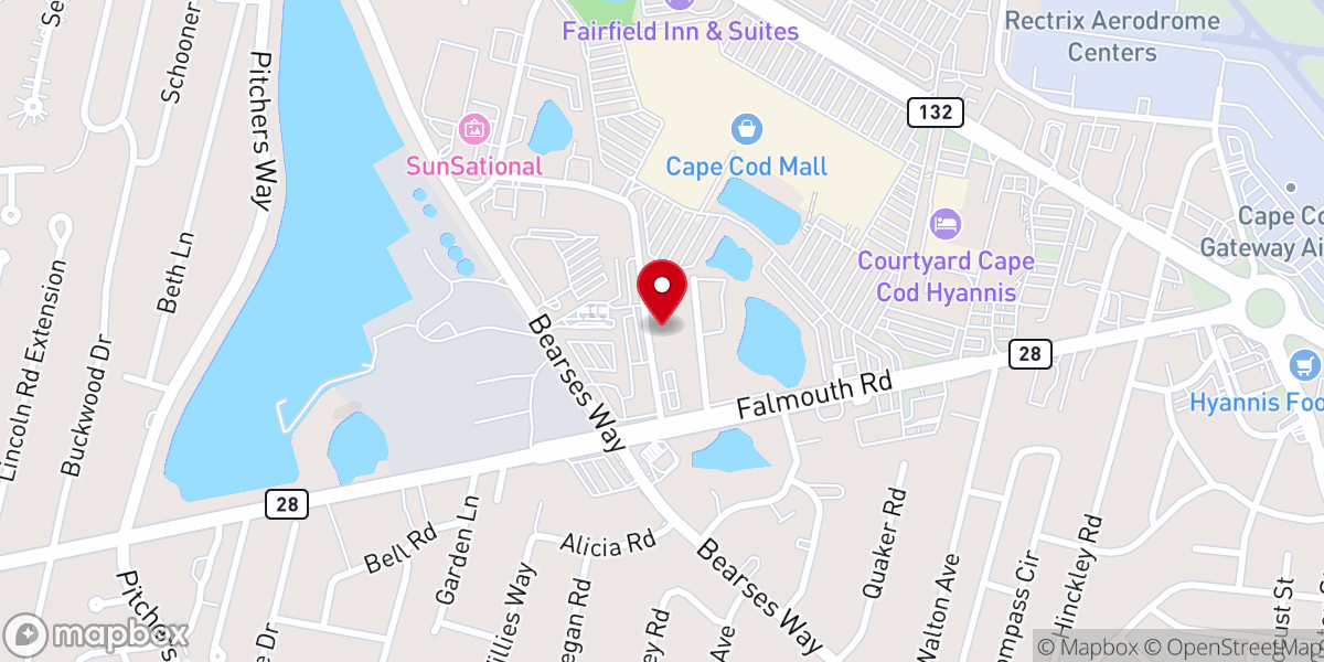 Map showing location of Lagoinha Cape Cod Church