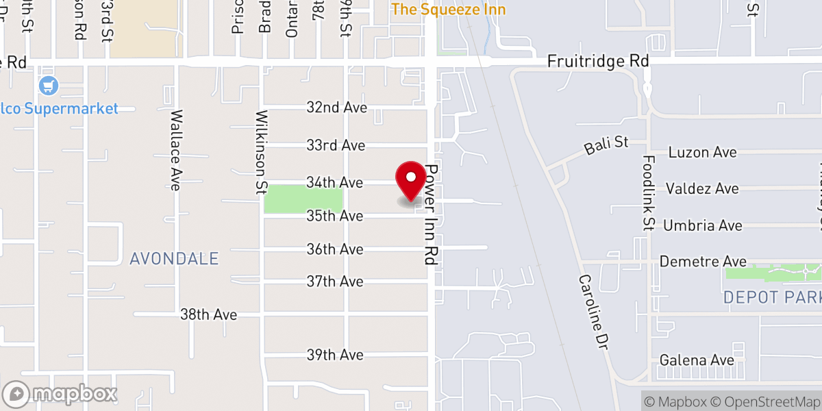 Map showing location of Cameron Park Family Christian Center