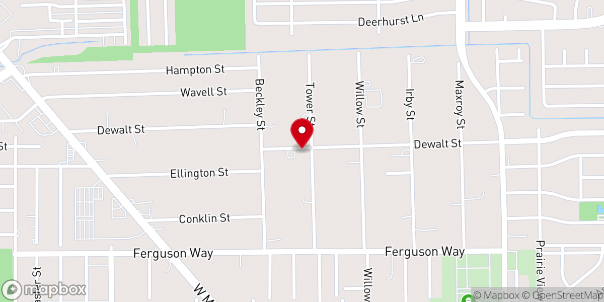 Map showing location of Greater Pleasant Grove Baptist