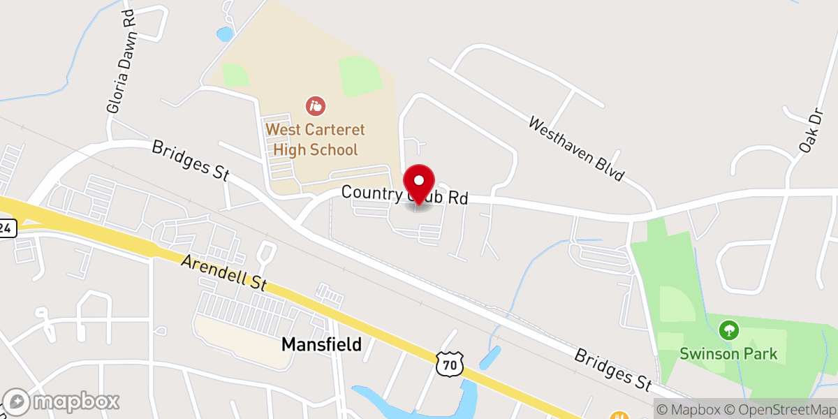 Map showing location of Glad Tidings Church
