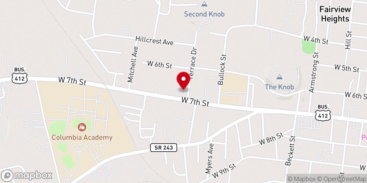 Map showing location of The Church at West End