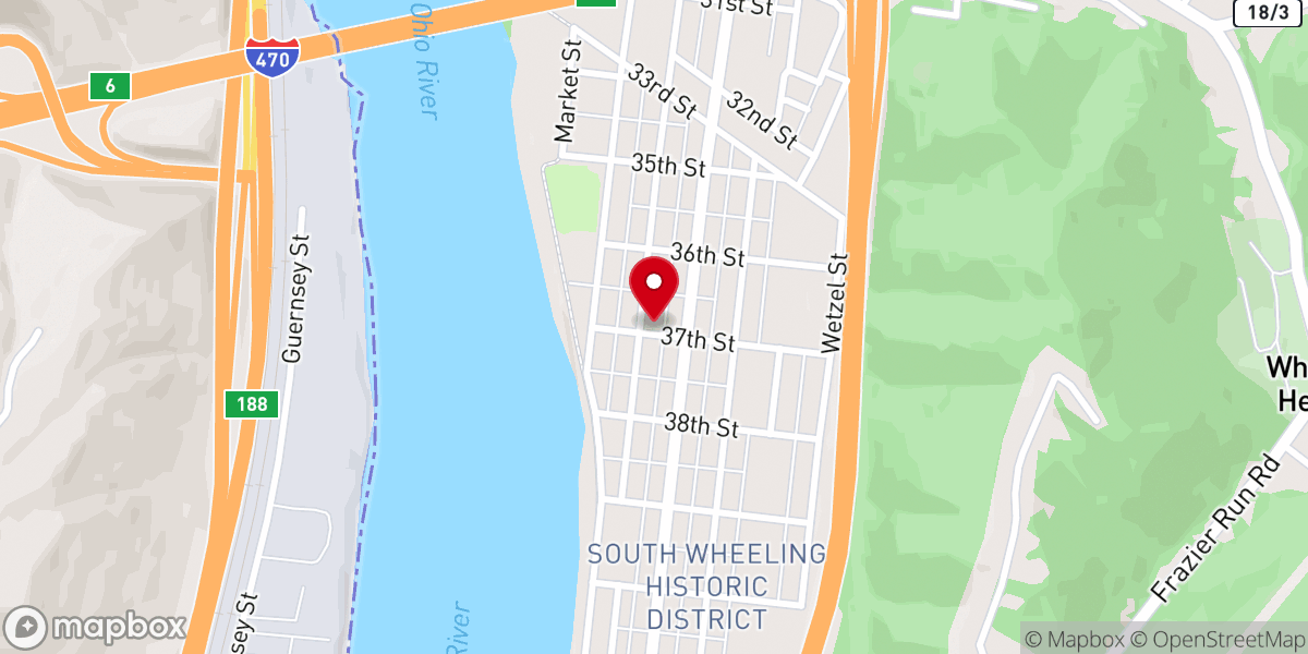 Map showing location of South Side Church of God