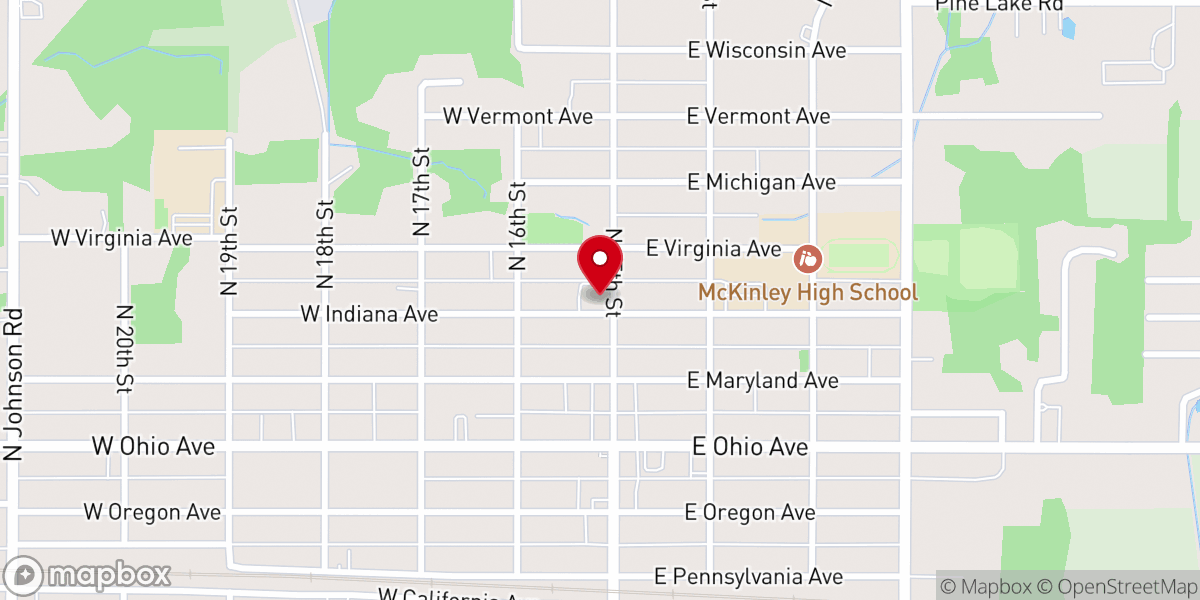 Map showing location of Sebring United Methodist Church