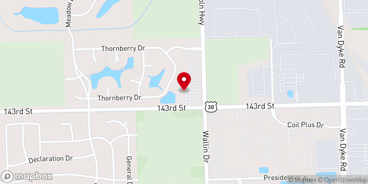 Map showing location of Grace Pointe Church Plainfield