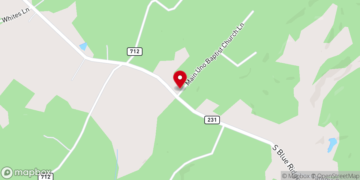 Map showing location of Main Uno Baptist Church