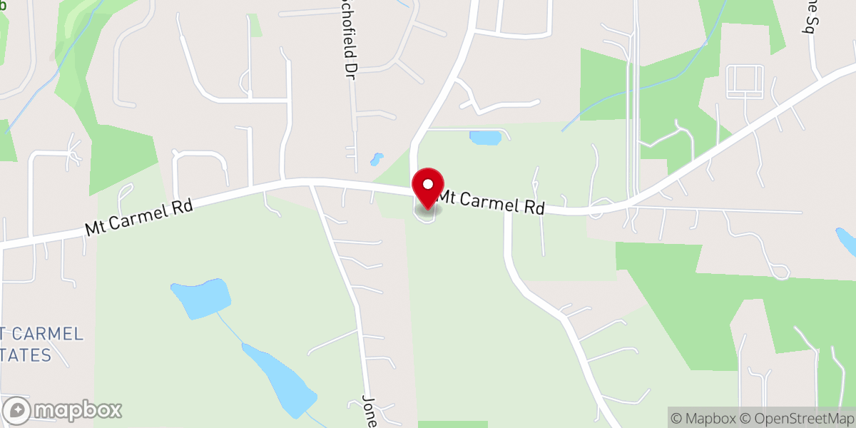Map showing location of Mt Carmel Methodist Church