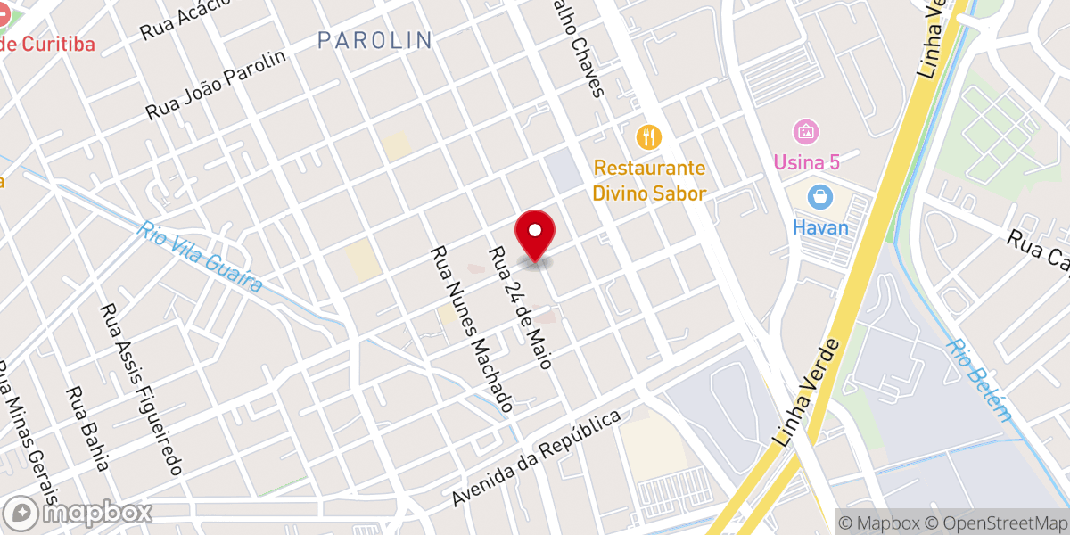 Map showing location of Paróquia Santo Antônio