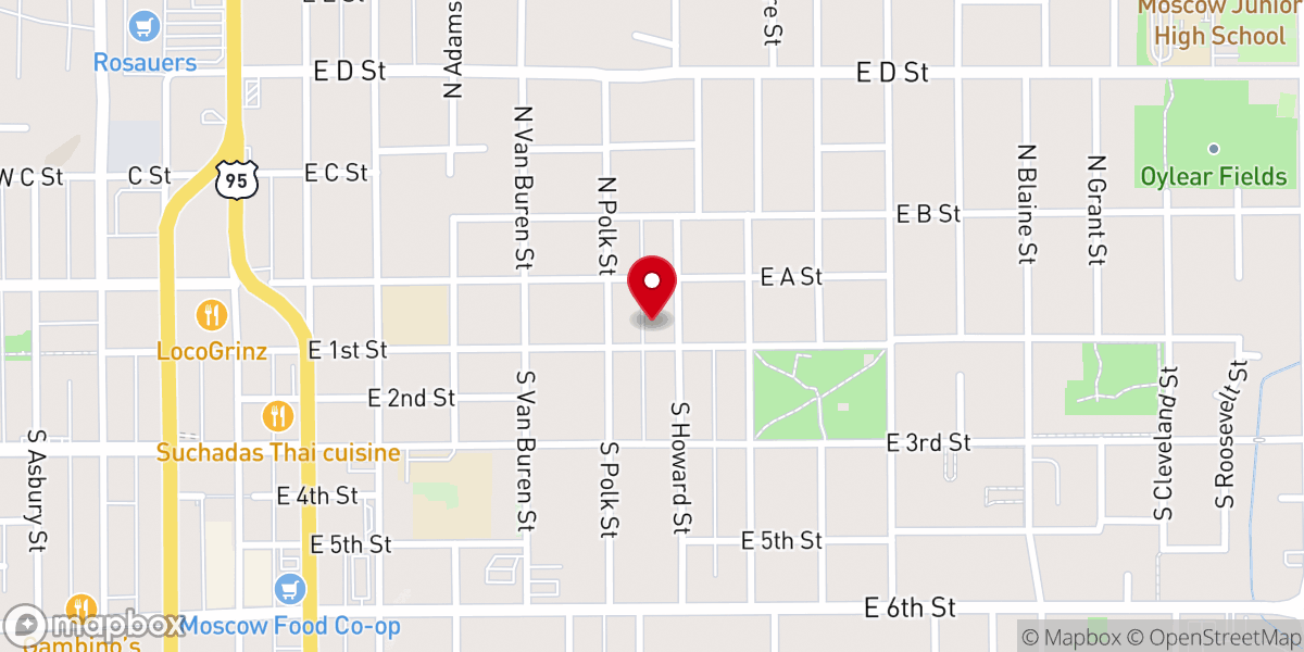 Map showing location of Saint Mary's Catholic Church