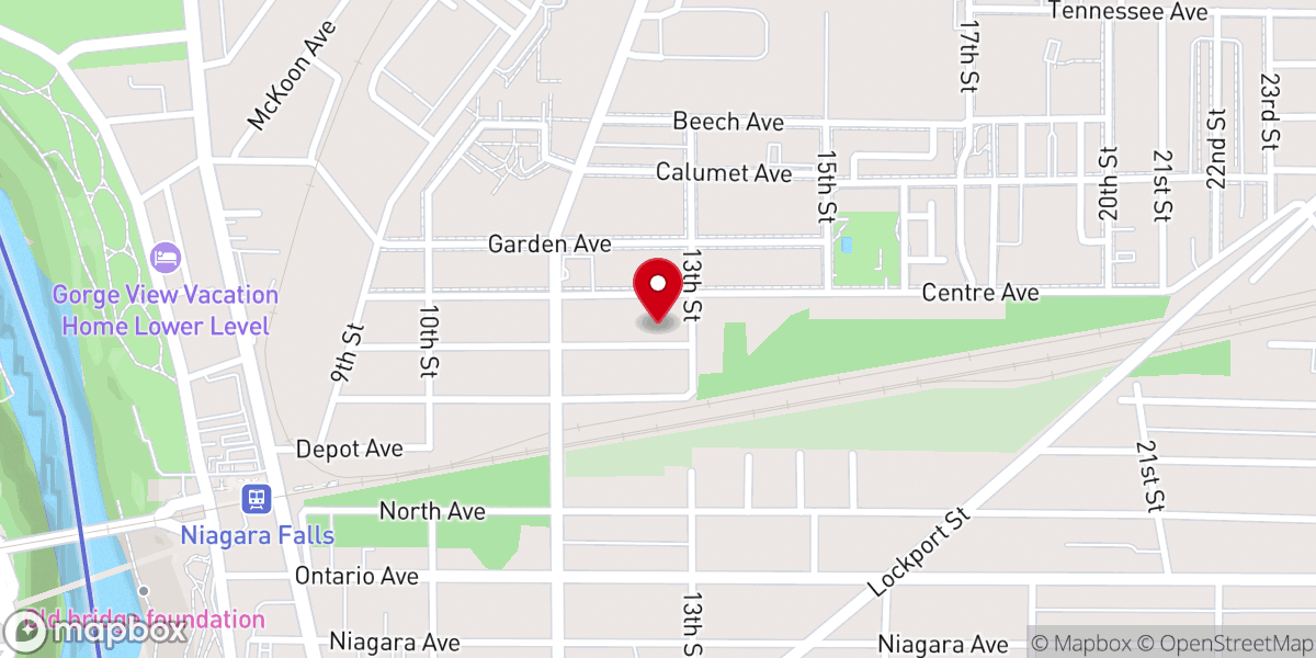 Map showing location of Mount Erie Baptist Church