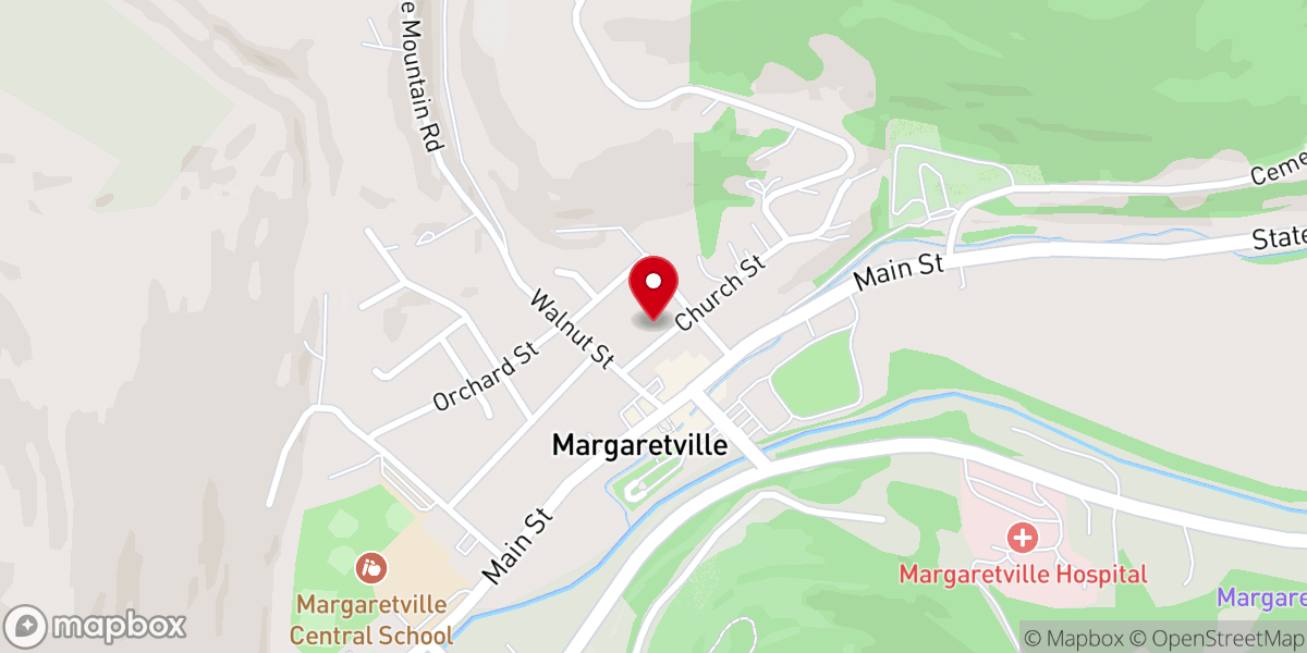 Map showing location of United Methodist Church