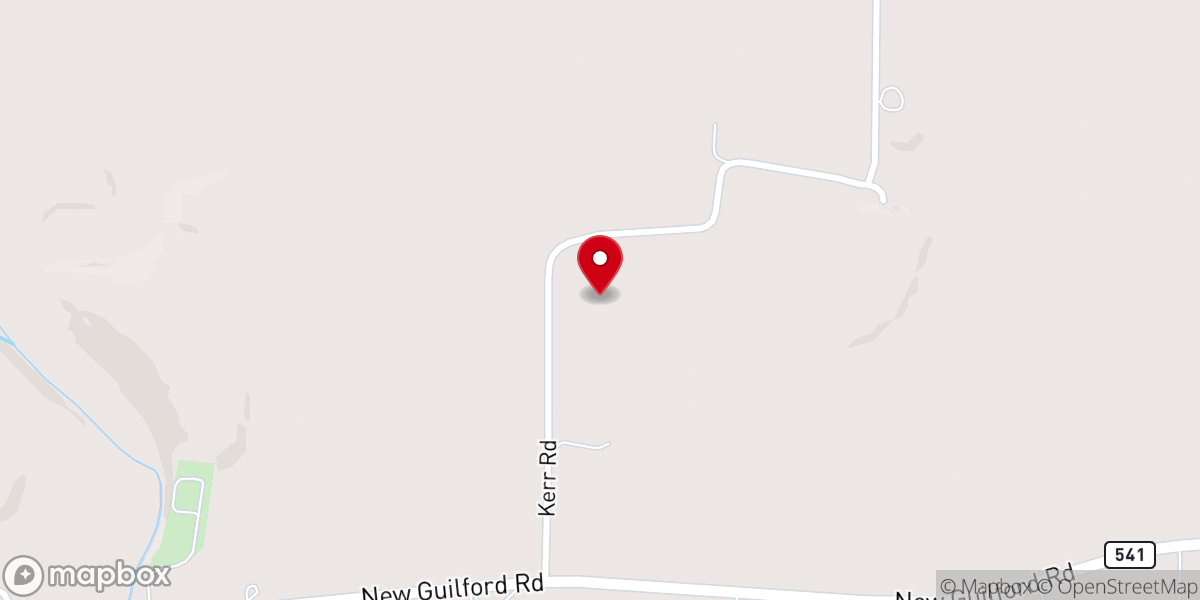Map showing location of Bladensburg Church Of God Tent Meeting Site
