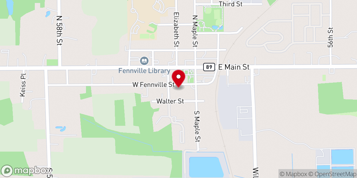 Map showing location of Apostolic Christian Center