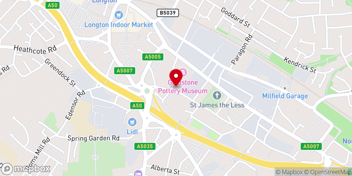 Map showing location of Longton Spiritualist Church