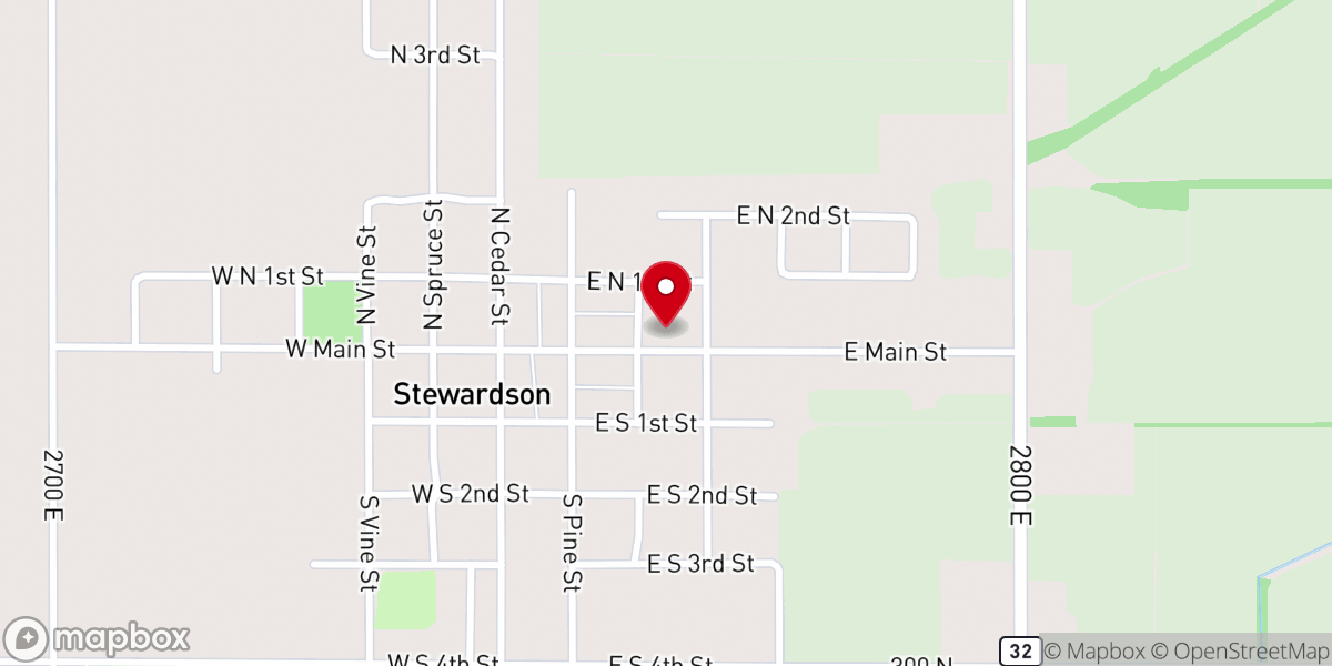 Map showing location of Former 1881 Church