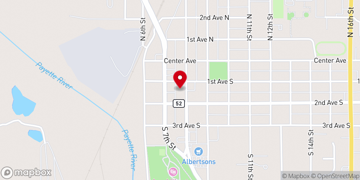 Map showing location of Bible Baptist Church