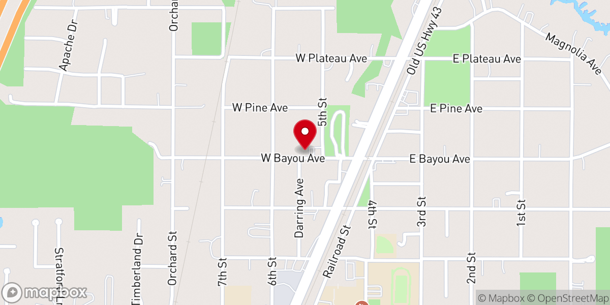 Map showing location of Satsuma United Methodist Church