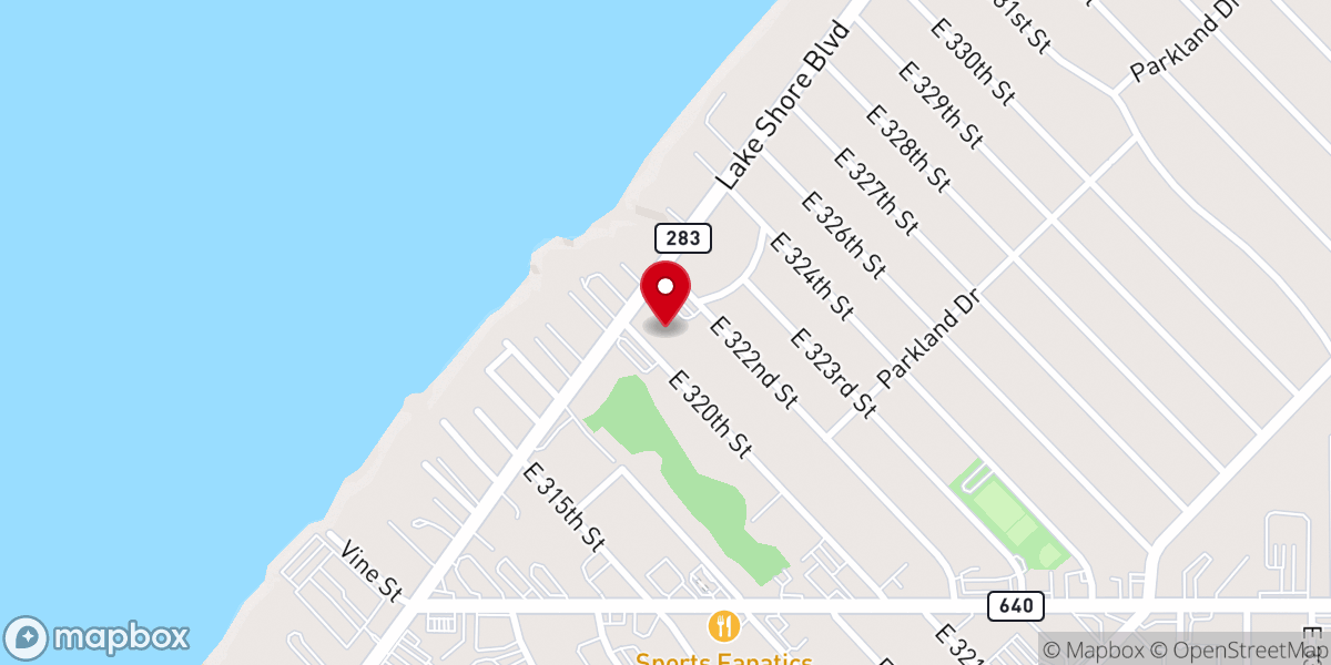 Map showing location of Erieside Church On the Boulevard