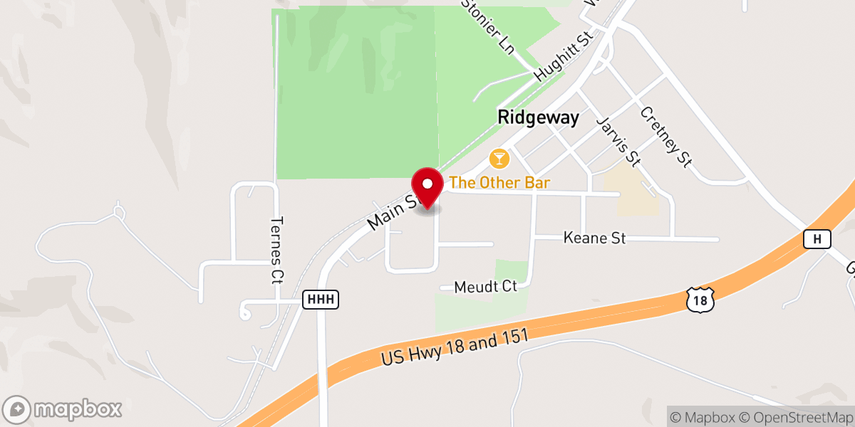 Map showing location of Saint Bridgets Church