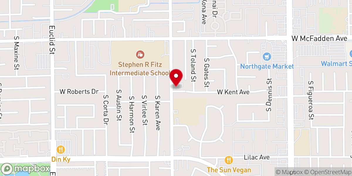 Map showing location of Newhope Assembly of God Church