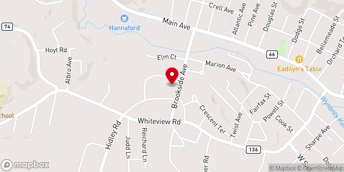 Map showing location of St. Jude the Apostle Church