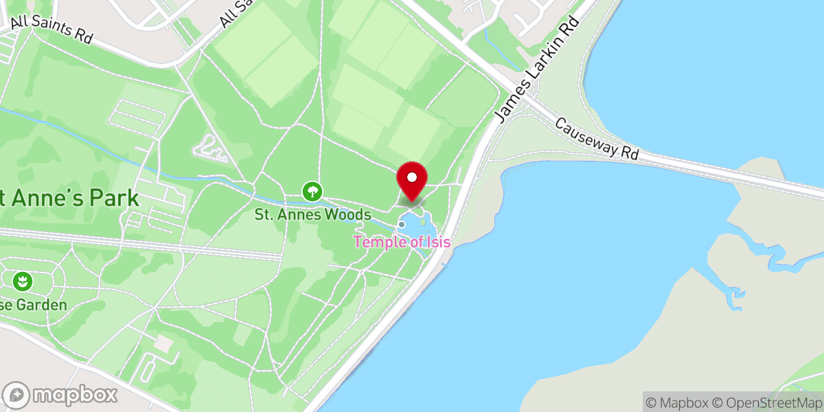 Map showing location of St. Anne's Holy Well
