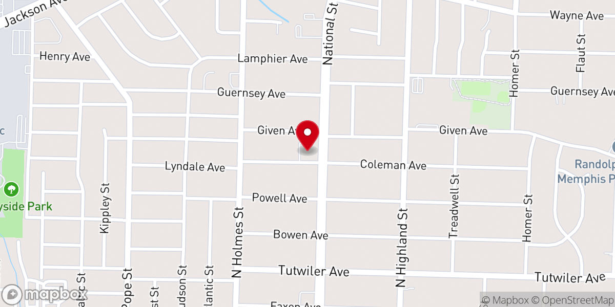 Map showing location of Coleman Avenue Church of Christ