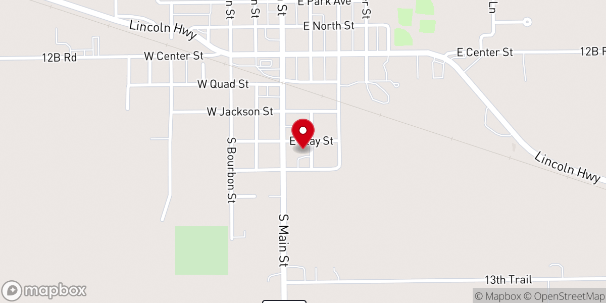 Map showing location of Clay St Amish Mennonite Church