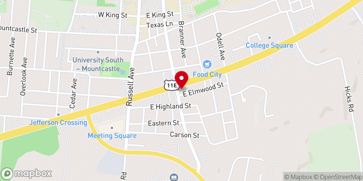 Map showing location of George Street United Methodist