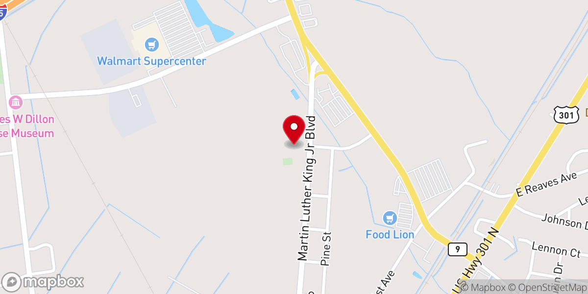 Map showing location of Wedding Chapel of Dillon