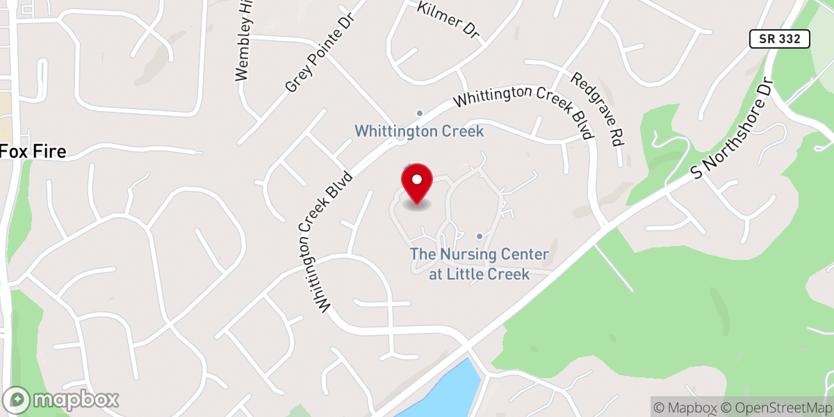 Map showing location of Little Creek