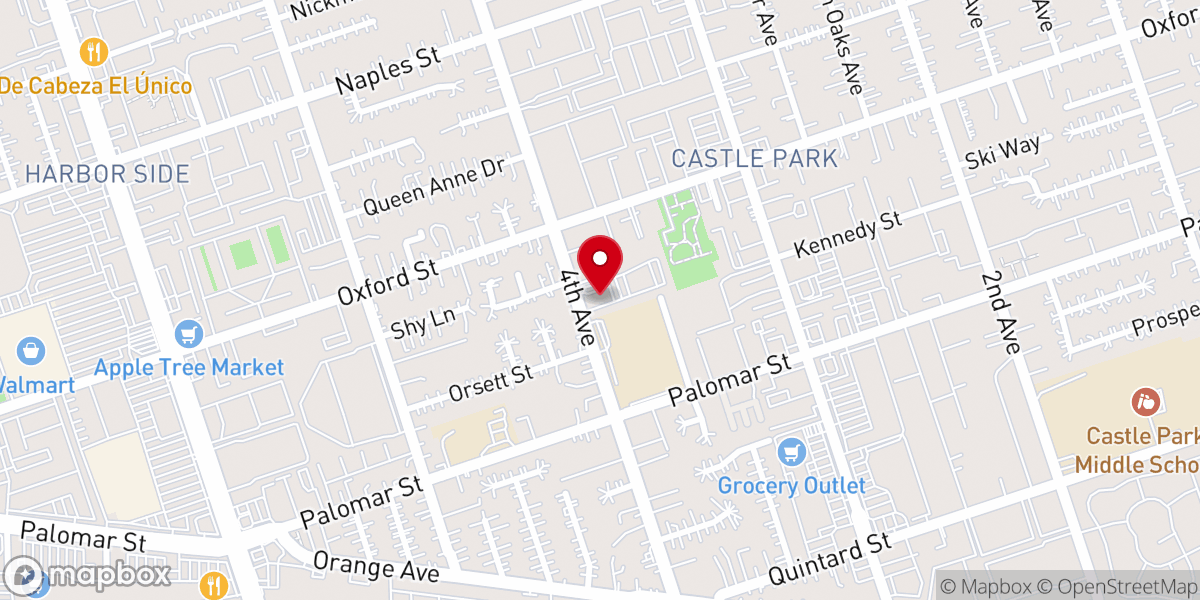 Map showing location of Church of the Most Precious Blood
