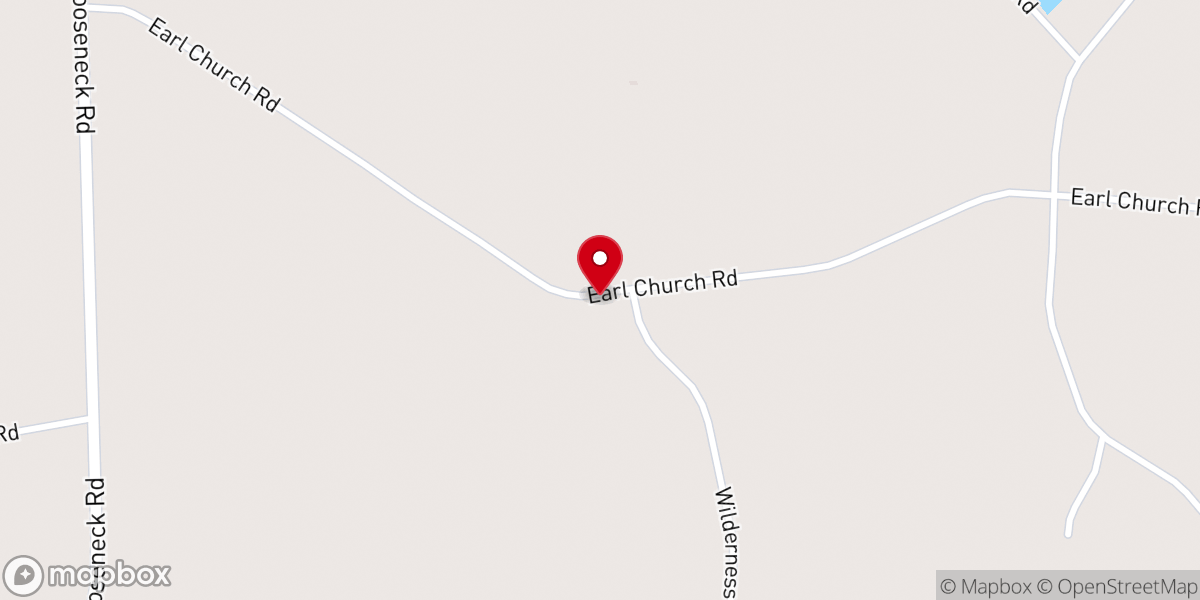 Map showing location of Earl Church