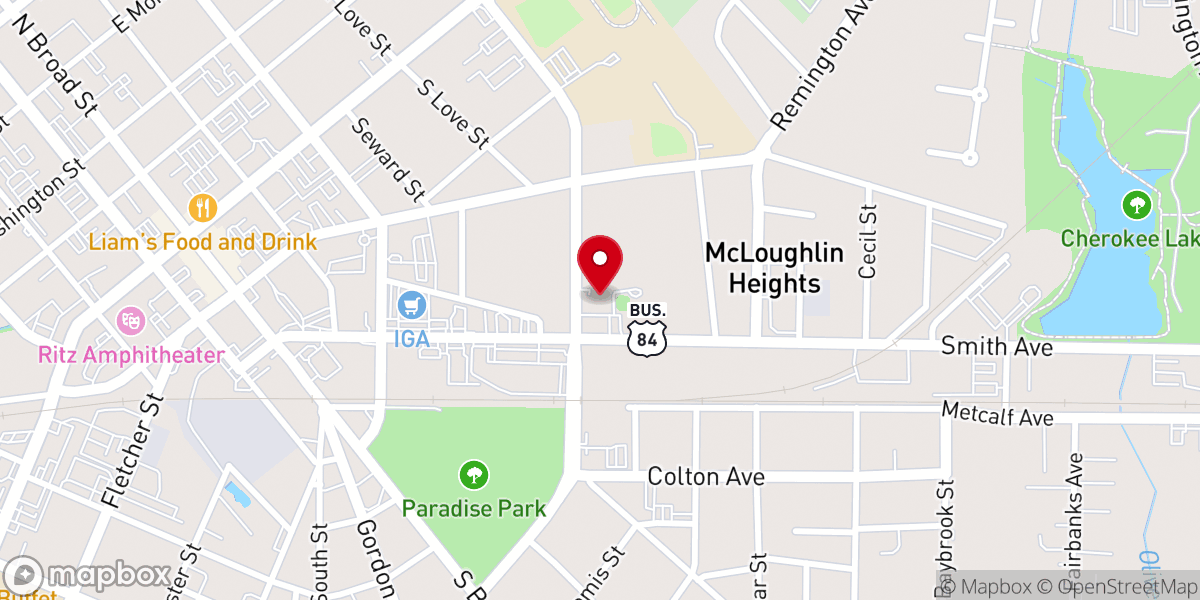 Map showing location of All Saints Episcopal Church