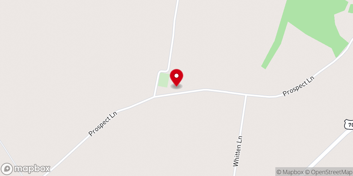 Map showing location of Prospect C.M.E. Church