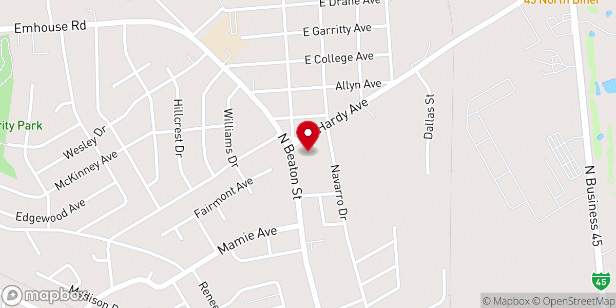 Map showing location of North Beaton Church of Christ