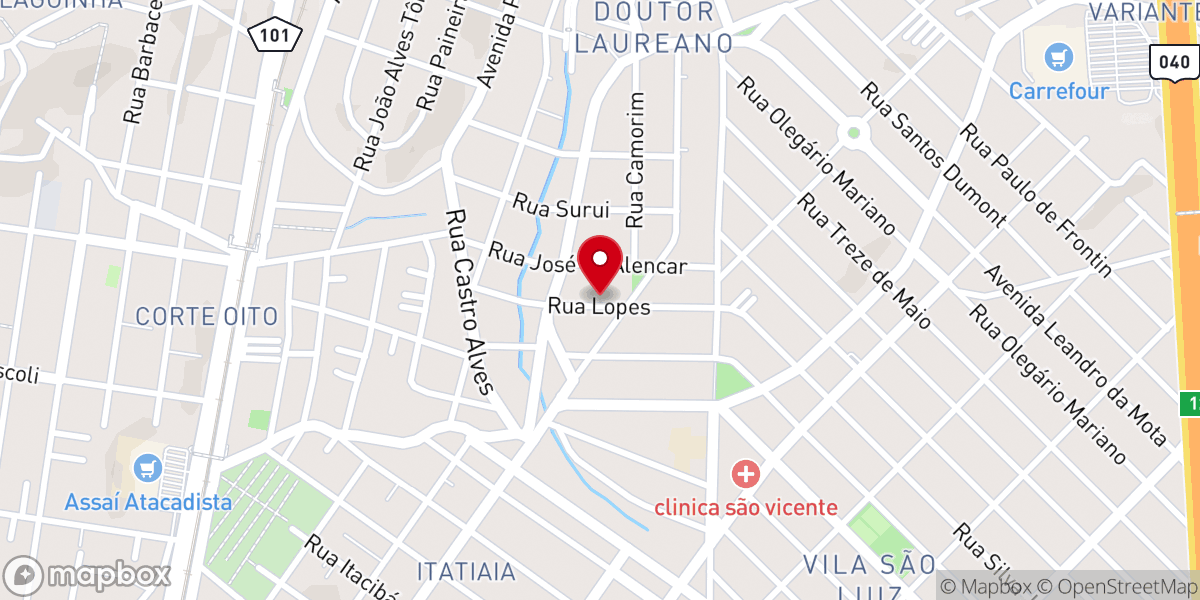 Map showing location of Casa De Oração Católica Batismo Do Senhor