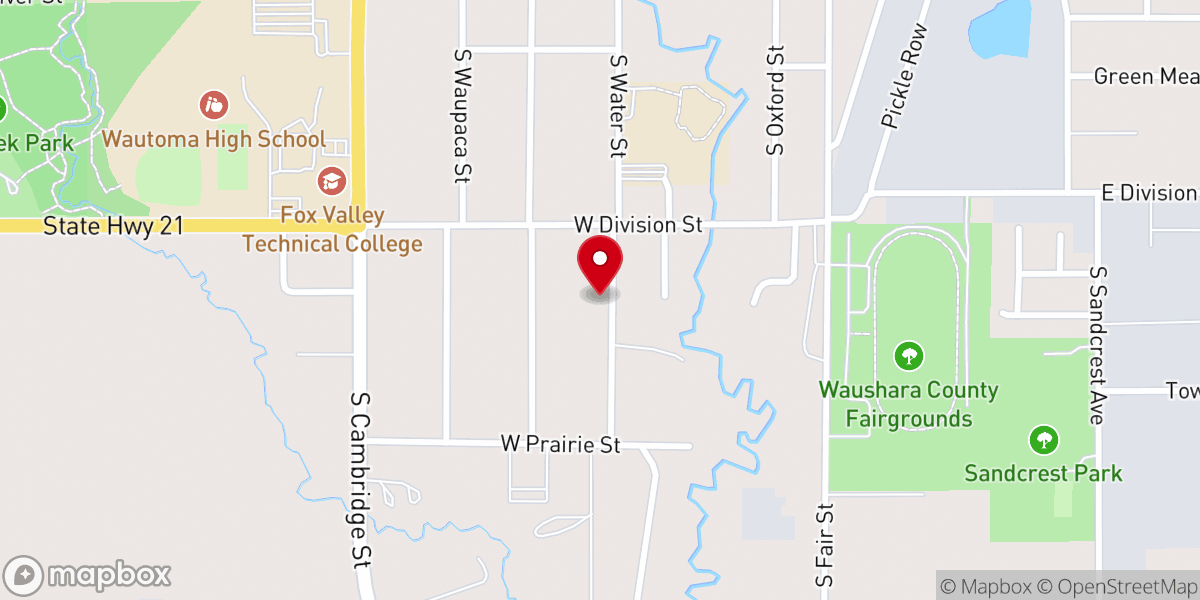 Map showing location of Crossroads Family Church