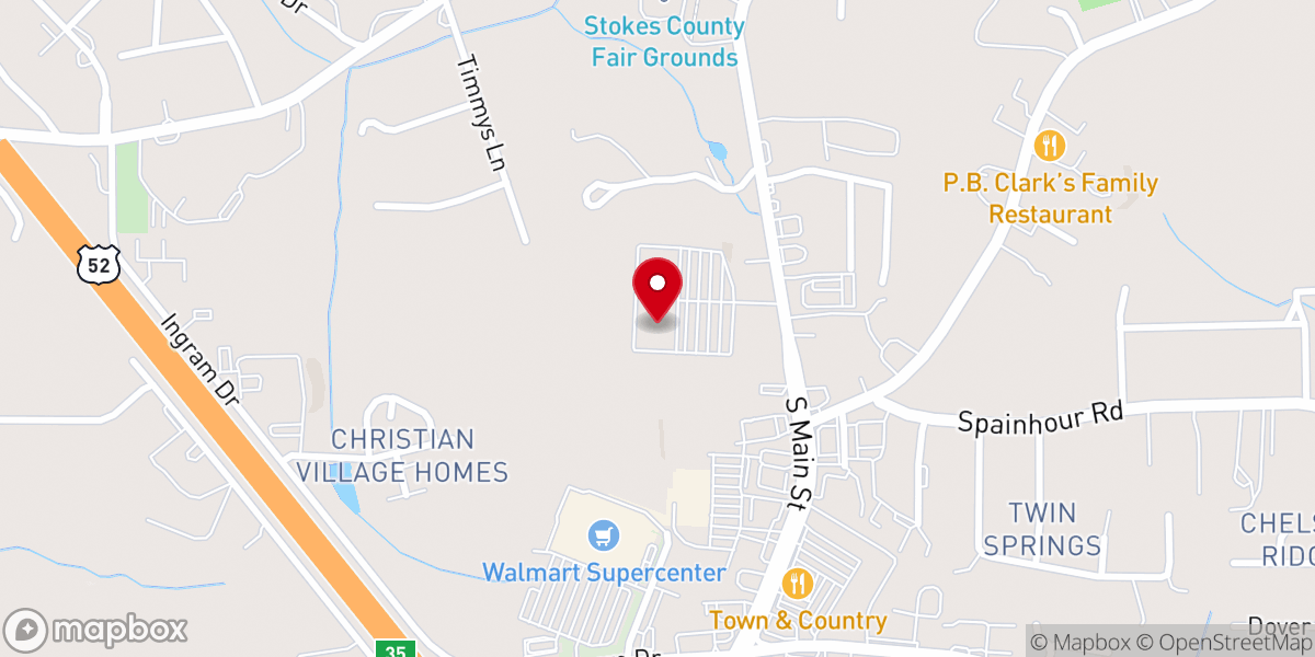 Map showing location of Calvary Baptist Bible College