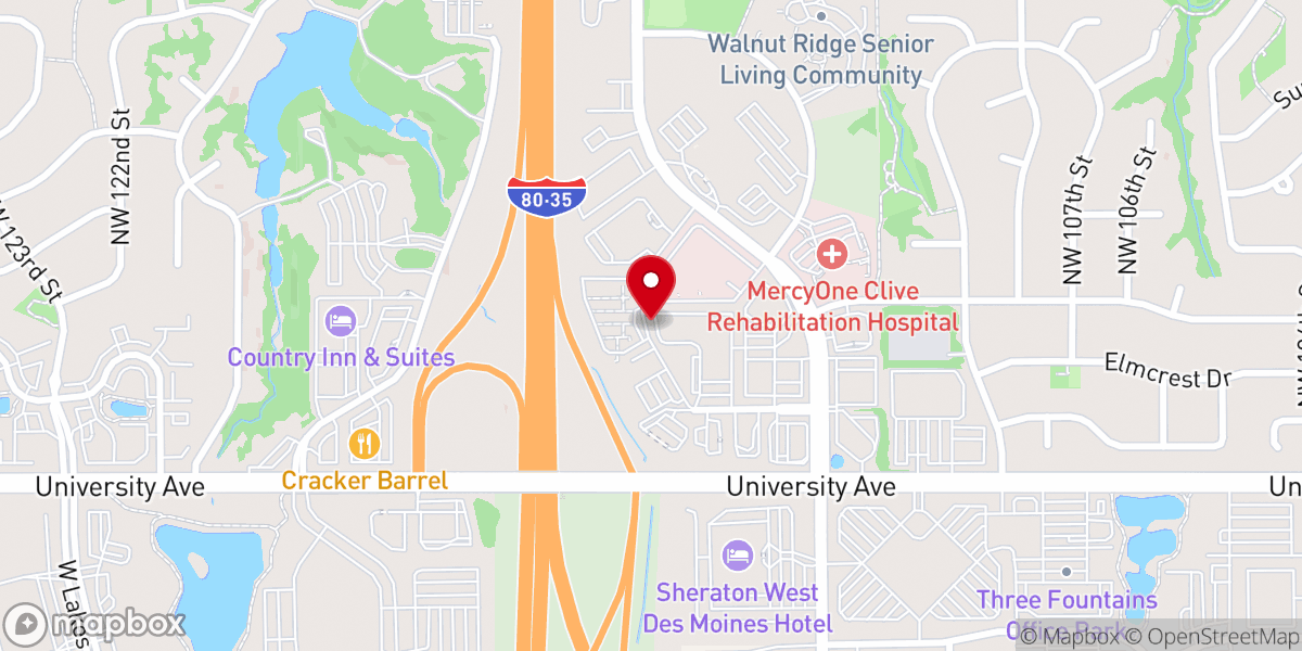 Map showing location of Crosspointe Church