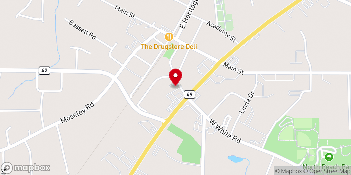 Map showing location of Jayna's Hairport