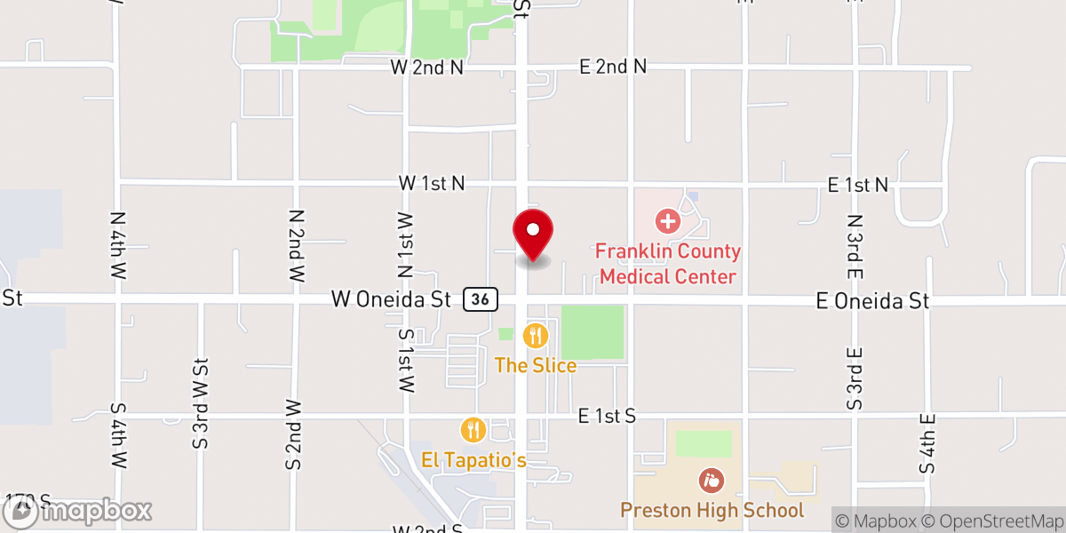 Map showing location of Grace Fellowship Church