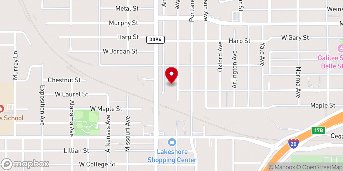 Map showing location of West Chapel Baptist Church