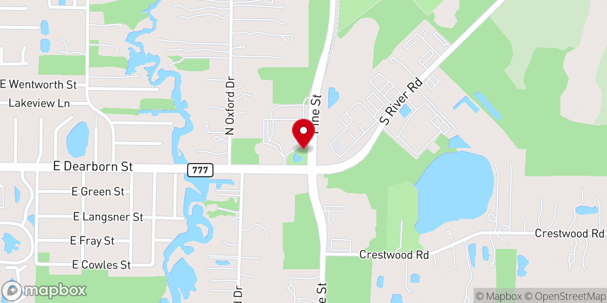 Map showing location of Englewood United Methodist Church Garden of Memories