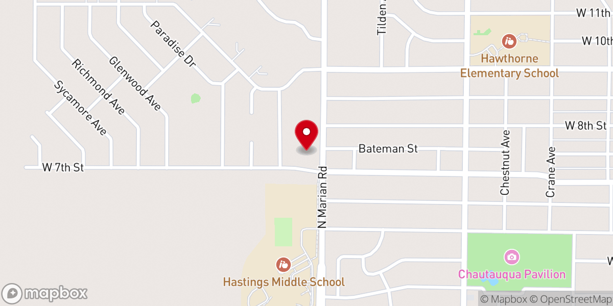 Map showing location of First Congregational Church