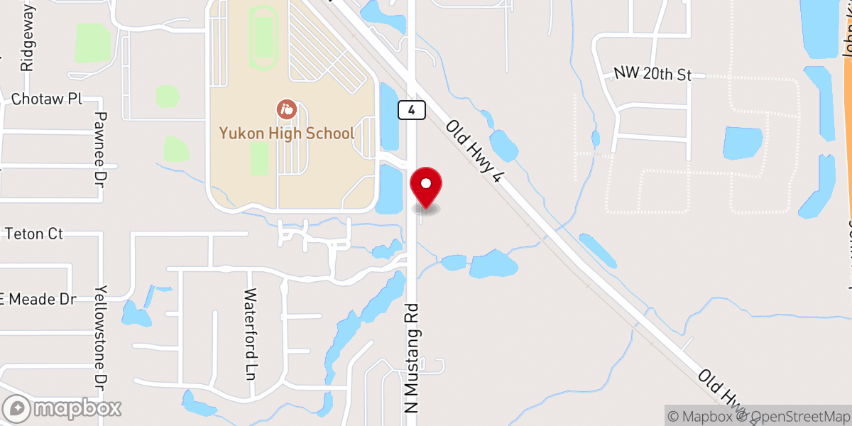 Map showing location of Oklahoma Brethren Bible Chapel