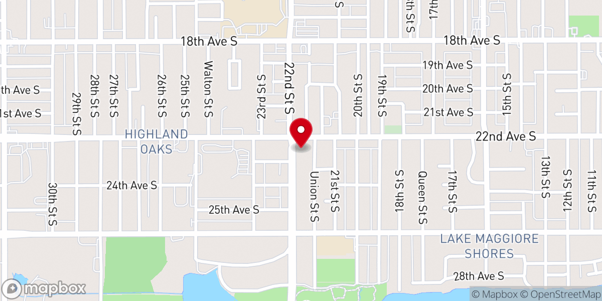 Map showing location of Pentecostal Temple Church-God