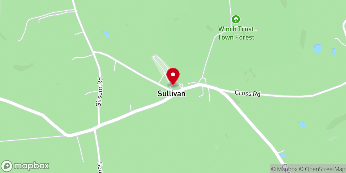 Map showing location of Sullivan Congregational Church