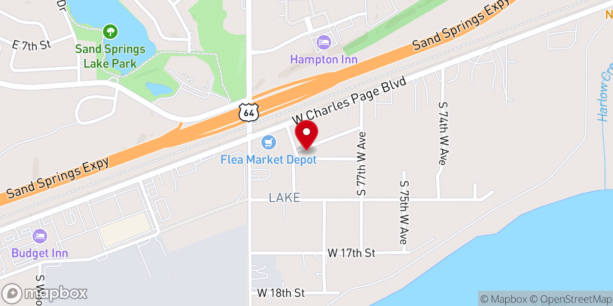 Map showing location of Lake United Methodist Church