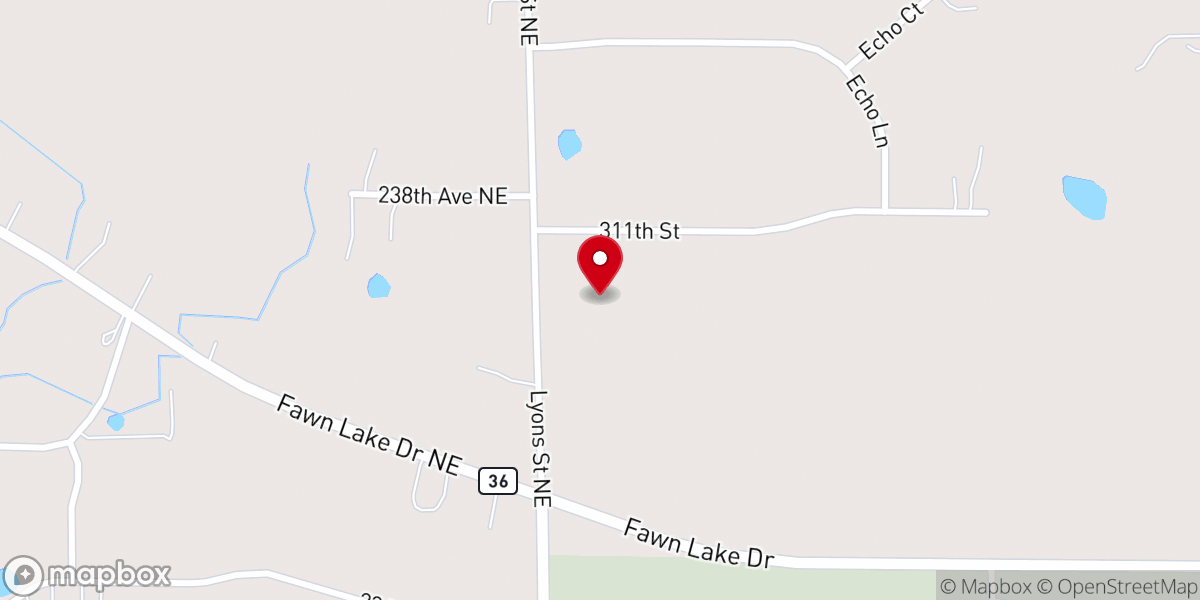Map showing location of St Johns Evangelical Lutheran Church