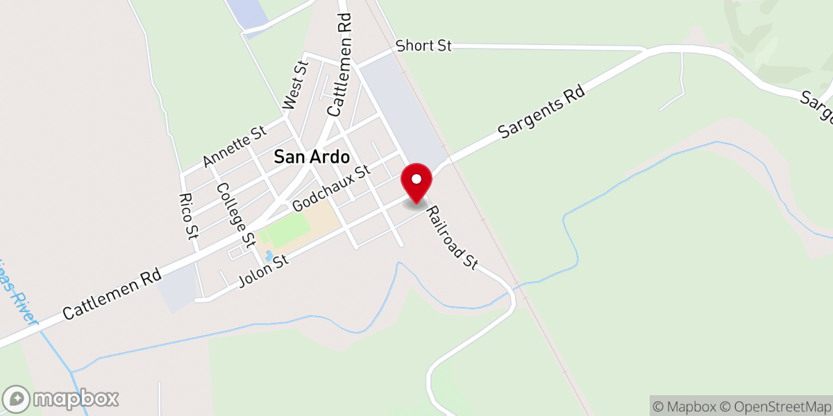 Map showing location of St. Matthew’s Episcopal Church